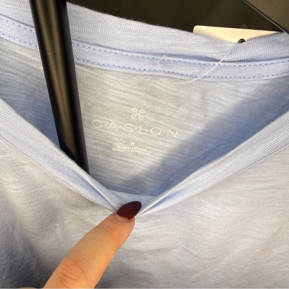 Caslon Blue Skyway Cotton & Modal T-Shirt Medium NWT - Picture 5 of 6